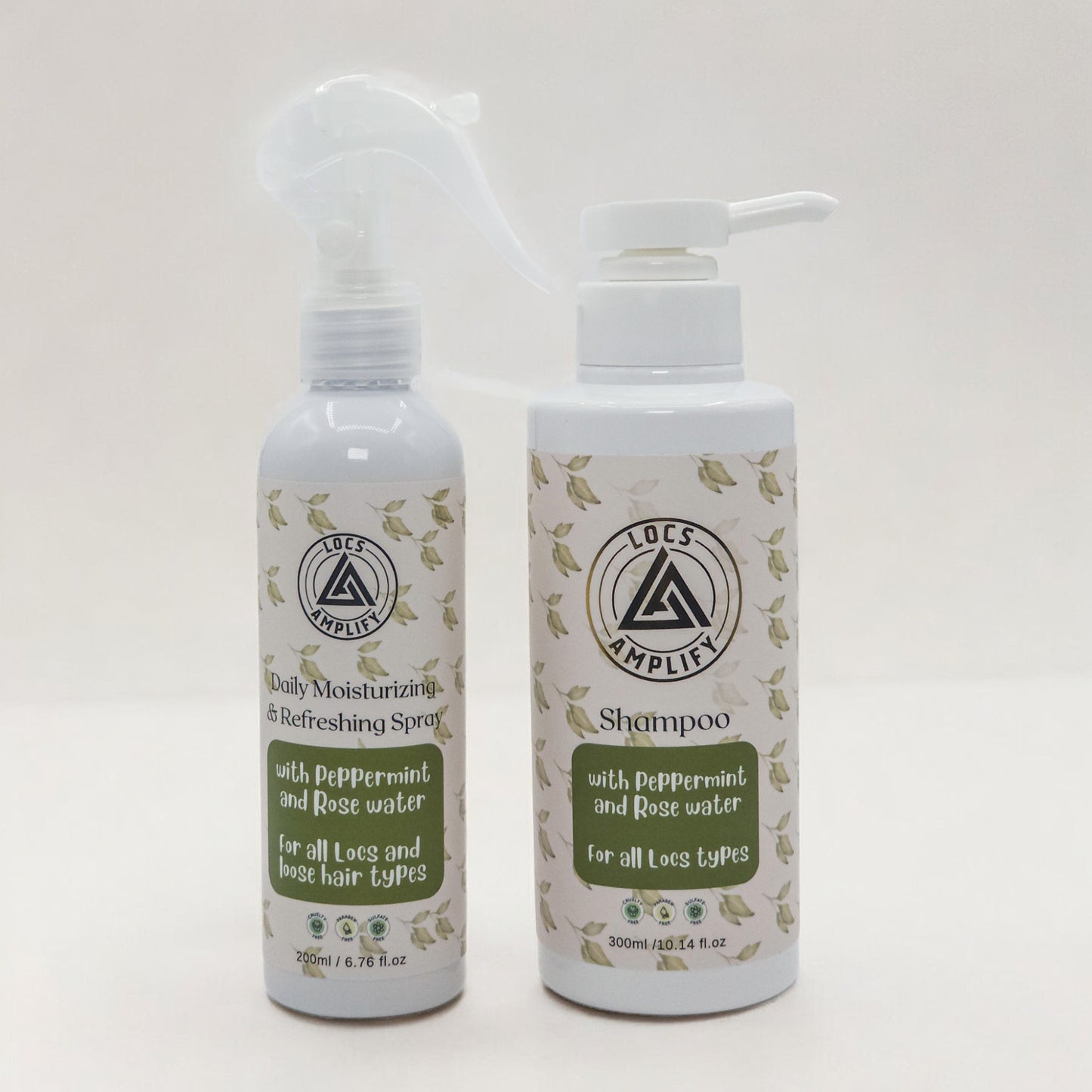 BUNDLE DEAL - Locs Amplify Clarifying Shampoo + Daily Refreshing Spray | For Locs, Dreadlocks, Braids; Natural Hair | Clarify • Hydrate • Lightweight | Bundle | 300 ml + 200 ml