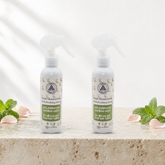 SPRAY BUNDLE DEAL - Locs Amplify Daily Moisturizing Refreshing Spray | For Locs, Dreadlocks, Braids &amp; Natural Hair | Peppermint • Rose Water • Lightweight Hydration | 200 ml each